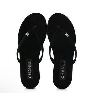 Chanel Black Women's Rhinestone Sandals